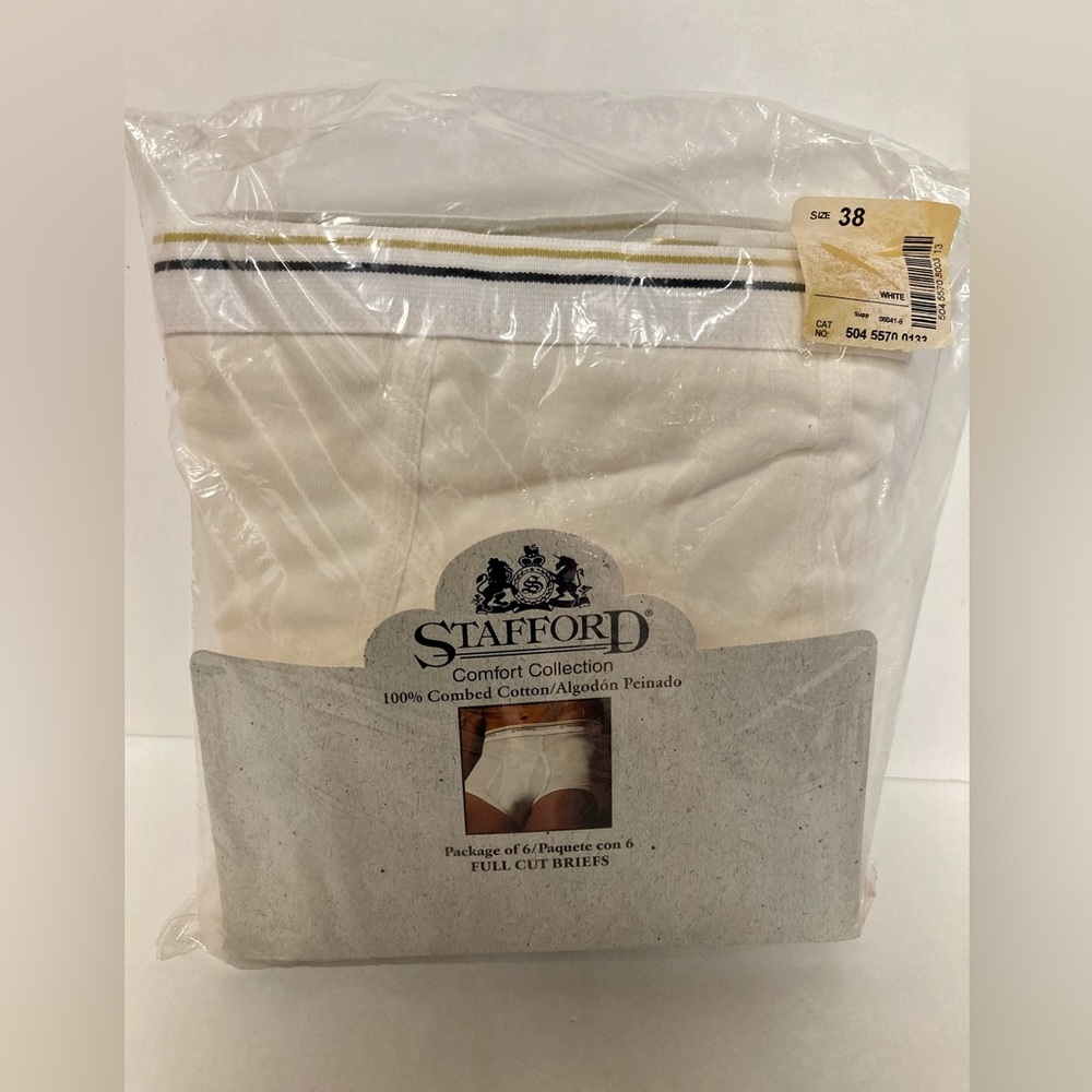 Stafford 6 pack full cut briefs size 38